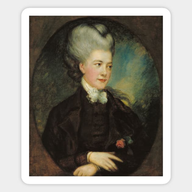 Lady Georgiana Poyntz, Countess Spencer by Thomas Gainsborough Magnet by Classic Art Stall